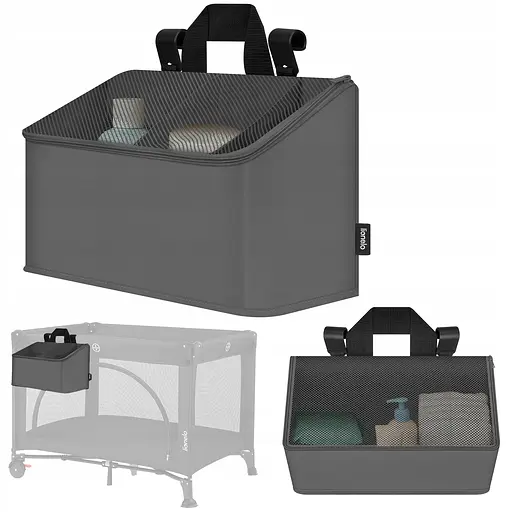 Подвесной органайзер для детской кроватки Lionelo Sidepocket (LO-SIDEPOCKET MEDIUM GREY) - фото 1