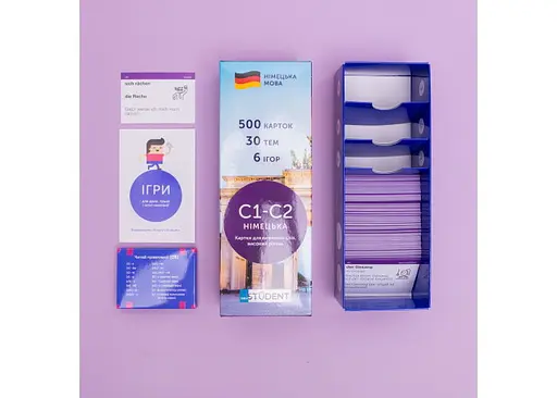 Настільна гра English Student Картки для вивчення німецької мови English Student Високий рівень C1-C2 (укр.) (591225945) - фото 2