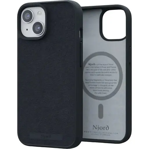 Чехол-накладка Njord Suede MagSafe Case Black для iPhone 15 - фото 1