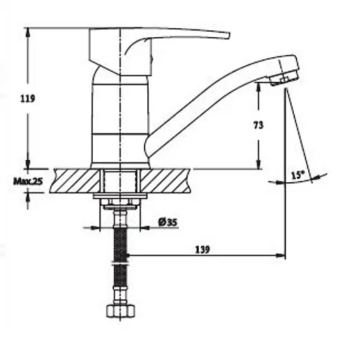 Змішувач для кухні Haiba CEBA 555 HB0035 - фото 2