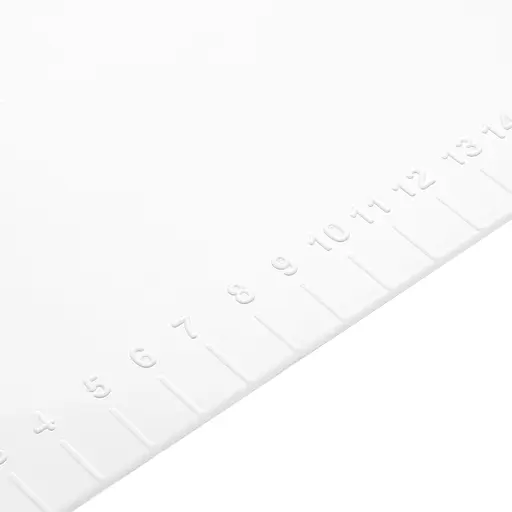 Шпатель трапецієподібний різак для тіста, скребок дільник тіста кулінарний з лінійкою на 18 см, Master Class Білий 85946 - фото 4