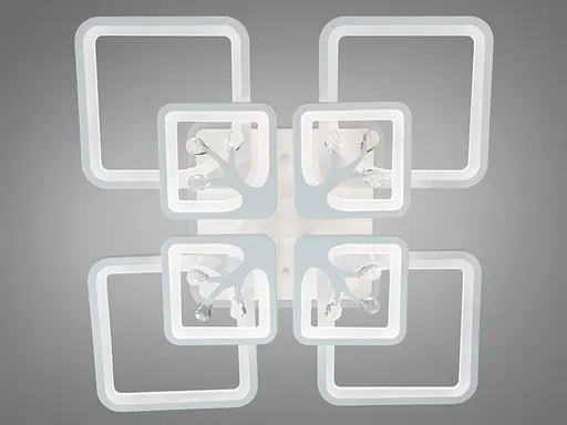 Біла LED люстра в дитячу з диммером і підсвічуванням, 190W - фото 3