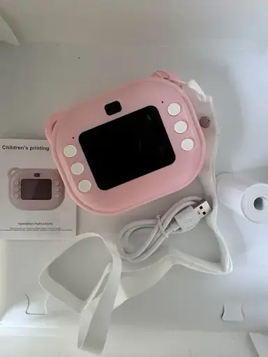 Детская цифровая фотокамера мгновенной печати с термопринтером ТОРА 12Мп ТFT экран / карта памяти Розовый - фото 3