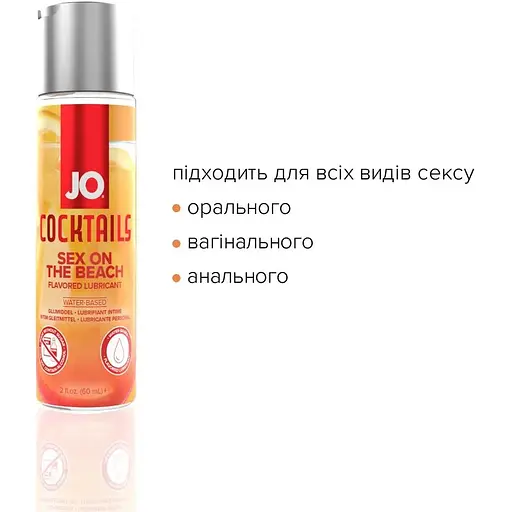 Лубрикант на водной основе System JO Cocktails - Sex on The Beach (60 мл) - фото 4