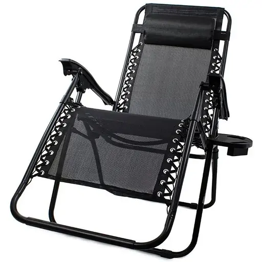 Шезлонг лежак Outtec Zero Gravity раскладной серый - фото 8