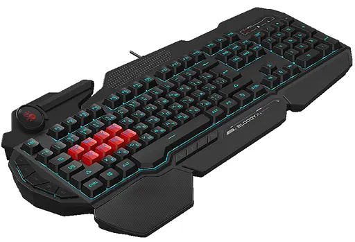 Клавиатура A4Tech Bloody B318 Black, USB, игровая, мультимедийная, защита от влаги, 8 Light strike - фото 2