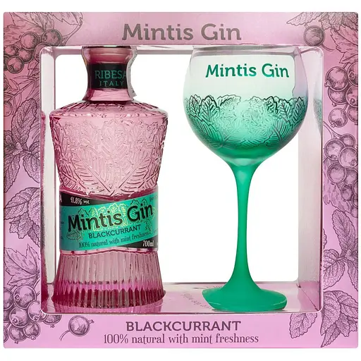 Джин Mintis Blackcurrant Ribesa 41.8% 0.7 л з келихом