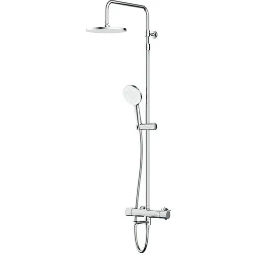 Душова система з термостатом Am.Pm X-Joy верхній душ 220 мм F0785A500, Хром - фото 1