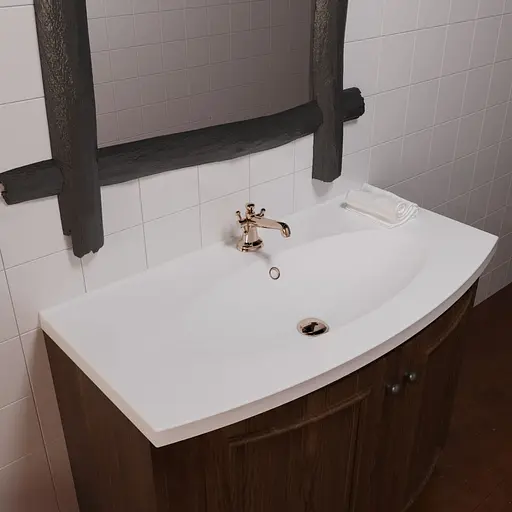 Раковина матова врізна Amidicon Montana 100 1000x510 з литого каменю MONTANA_100_MAT, Білий матовий - фото 7