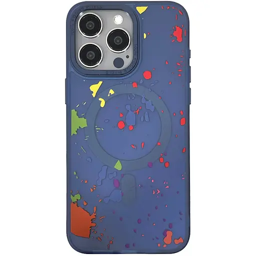 Чохол Epik TPU+PC Flush with MagSafe для Apple iPhone 13 Pro 6.1 Dark blue - фото 1