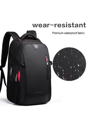 Рюкзак Oiwas Fashion Mens Backpack Oxford OCB4313WG 29L черный - фото 6