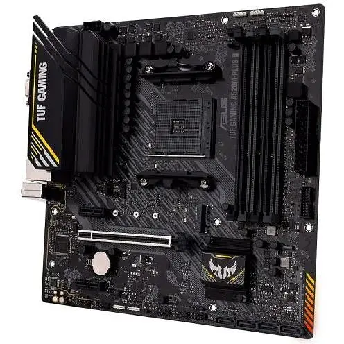 Материнская плата Asus TUF Gaming AM4 (A520) A520M-PLUS II, A520, 4xDDR4, Int.Video (CPU), 4xSATA3, 1xM.2, 1xPCI-E 16x 3.0, 2xPCI-E 1x 30 6xUSB3.2/6xUSB2.0, VGA/HDMI/DP, MicroATX - фото 4