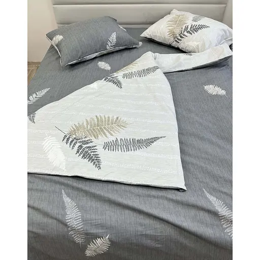 Підковдра Ecotton сатин 150х215 см сірий з принтом (25352)