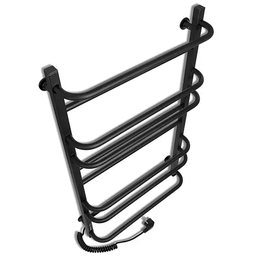 Электрический полотенцесушитель Laris Зебра Комфорт ЧФЧ10 500x900 Е левый R3 73207638, Черный матовый, Левое, Электронный - фото 3