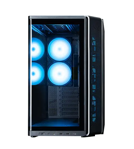 Zalman Корпус P60 без БР, 2xUSB3.0, 1x Type C, 3x120мм ARGB Reverse, 2x120мм ARGB, VGA 435мм, LCS ready, Curved Tempered Glass, Dual Chamber, ATX, чорний - фото 6