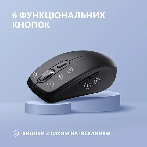 Мышка 2E MF225 Silent Wireless/Bluetooth Black (2E-MF225WBK) - фото 5