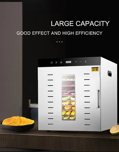 Дегідратор побутовий Tekhniko DH-10HB-SS нержавіюча сталь (10 лотків 40*38 см) - фото 6