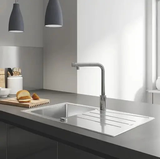 Змішувач для мийки Grohe Minta SmartControl з висувним аератором Хром 30412 - фото 9
