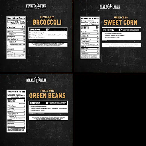 Набор сублимированных фруктов и овощей с длительным сроком хранения 25 лет Ready Hour, 56 порций в ведре (101236) - фото 3