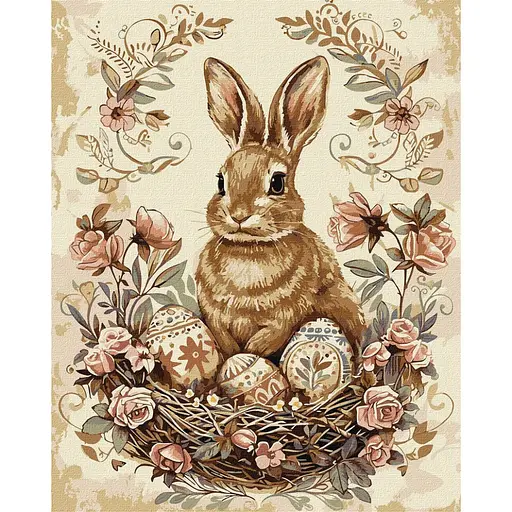 Картина по номерам "Пасхальный кролик 2" ©art_selena_ua Ideyka KHO5183, 40х50 см - фото 1