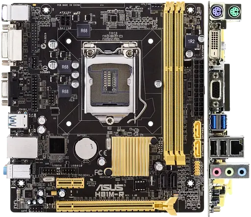 Материнская плата Asus H81M-R LGA 1150 (H81M-R) Б/У - фото 1
