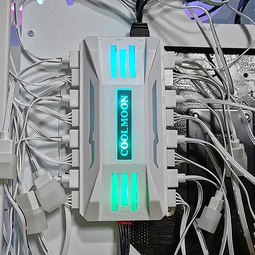 Контролер Coolmoon PWM ARGB controller (CM-PA1-W) White - фото 4