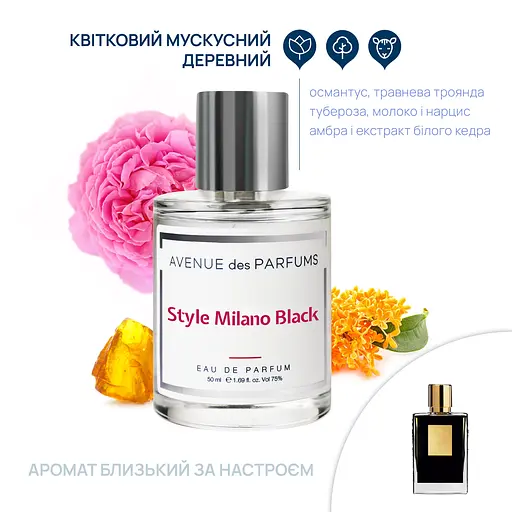 Парфумована вода Style Milano black Avenue des Parfums 50 мл - фото 2