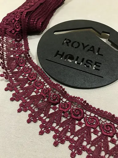 Мереживо Троянда бордове - фото 2