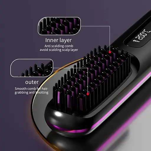 Расческа-выпрямитель для волос Go Brush Pro Hair для вьющихся волос - фото 3