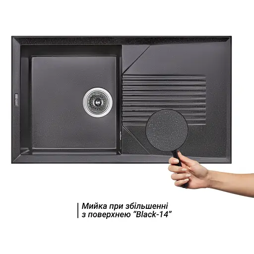 Кухонная мойка Lidz 860x500/240 BLM-14 (LIDZBLM14860500240) - фото 3