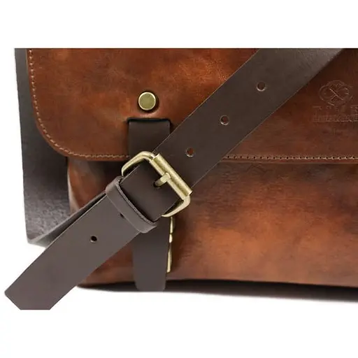 Шкіряна чоловіча сумка через плече Time Resistance 28х36х10 см nsa0001299 - фото 10