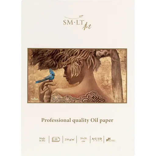 Блокнот для масла SM-LT Art Pro Create 20х28 см 230 г/м² белая льняная бумага 10 листов - фото 1