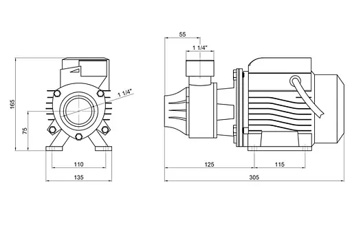 Насос поверхневий вихровий Thermo Alliance QBm80 - фото 4