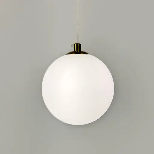 Підвісна лампа з білим плафоном у латунному корпусі Line F MJ201/1 AB+WT - фото 2