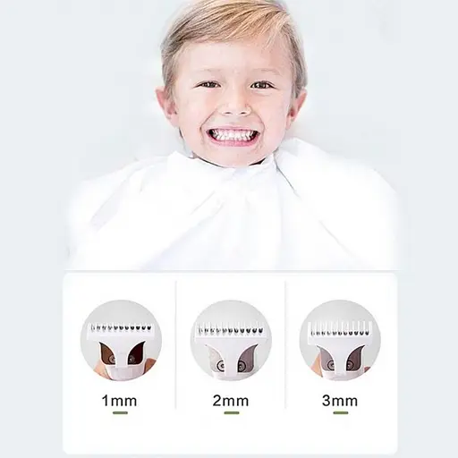 Тиха машинка для стрижки немовлят і дітей Kemei Km-1319 (Біла) - фото 7