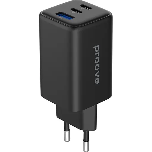Сетевое зарядное устройство Proove Pocket GaN 65W 2 USB-C/USB-A Black (WCPG65121201) [130258]