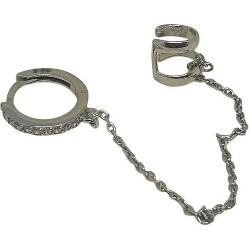 Серебряная серьга-каффа Ирий на хеликс. 4999