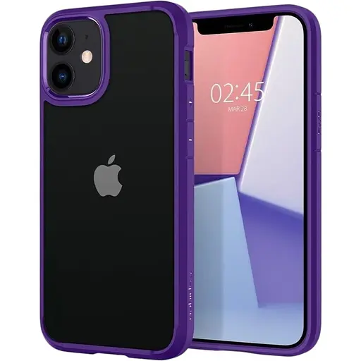 Оригинальный противоударный чехол Spigen Ultra Hybrid для iPhone 12 Mini (5.4") Hydrangea Purple (ACS01544)