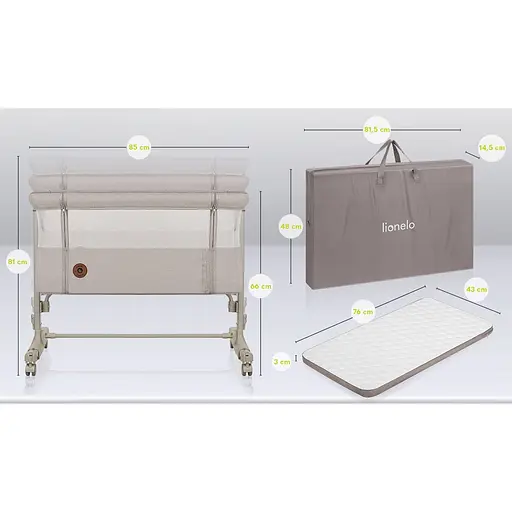 Уценка. Кровать 3-в-1 Lionelo Beige Sand бежевая (LO-AURORA BEIGE SAND) - фото 7