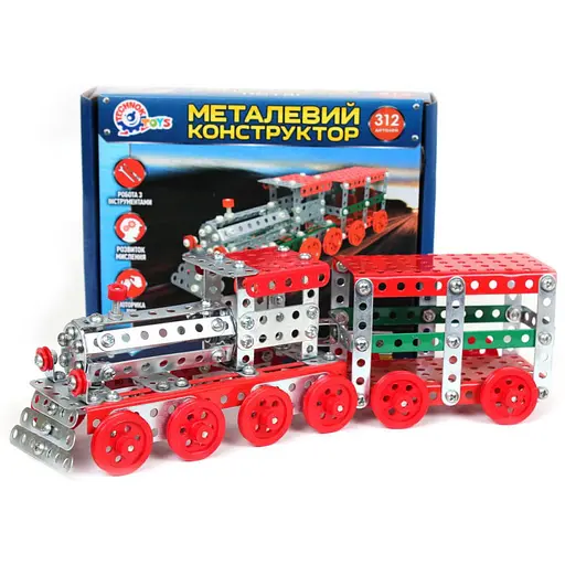 Металлический конструктор Поезд ТехноК 4814TXK 312 деталей - фото 1