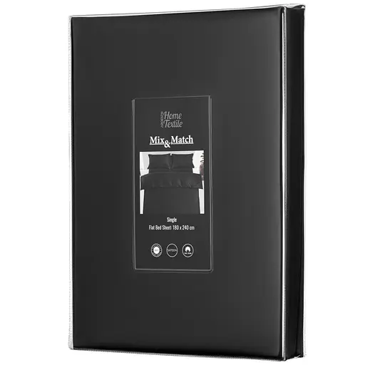 Простыня Ardesto Mix&Match Premium 100% хлопок, сатин черный 180х240 см (ART1824FSL) - фото 12