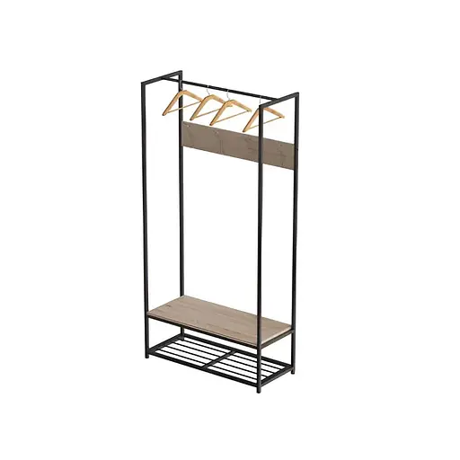 Вешалка напольная модульная Трелис 13 180x90x38 черный ДСП Дуб Сан-Марино 16мм FRD-104326