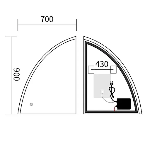 Дзеркало Mixxus Premium Topper MS02-75x100 MP6634 - фото 8