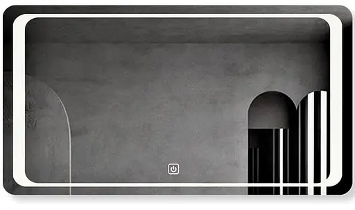 Дзеркало Dusel DE-M3031 75x120 см Збільшувальна лінза + сенсорне включення + підігрів, Білий - фото 1