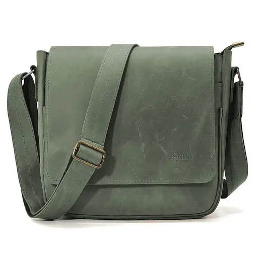 Чоловіча шкіряна сумка через плече TARWA 28х26х9 см sum0028295 - фото 6