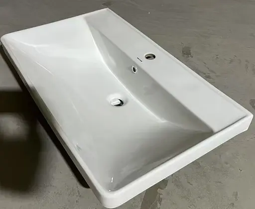 Умивальник меблевий Mixxus Premium Style-1503 800x480x190 мм з отвором під змішувач і переливом MP6500, Білий - фото 6