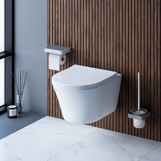 Унитаз подвесной FlashClean Am.Pm Tender с сиденьем микролифт белый C45A1700SC, Белый - фото 3