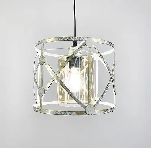 Світильник Loft в позолоченому круглому каркасі Line.F Колір плафона Графітовий - фото 3