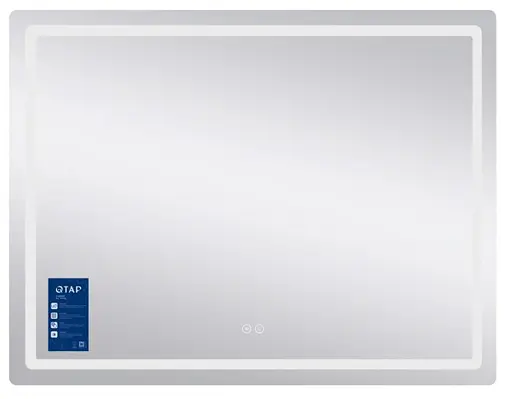 Дзеркало Qtap Mideya (MI2) прямокутне з LED-підсвічуванням Touch QT2078F12080 - фото 2