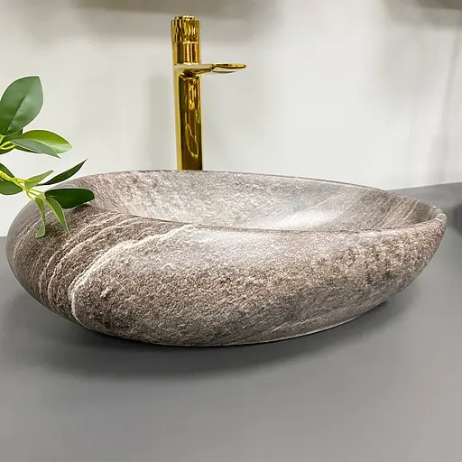 Умивальник VBI Vicenza dark stone matt накладний VBI-014804, Коричневий - фото 3